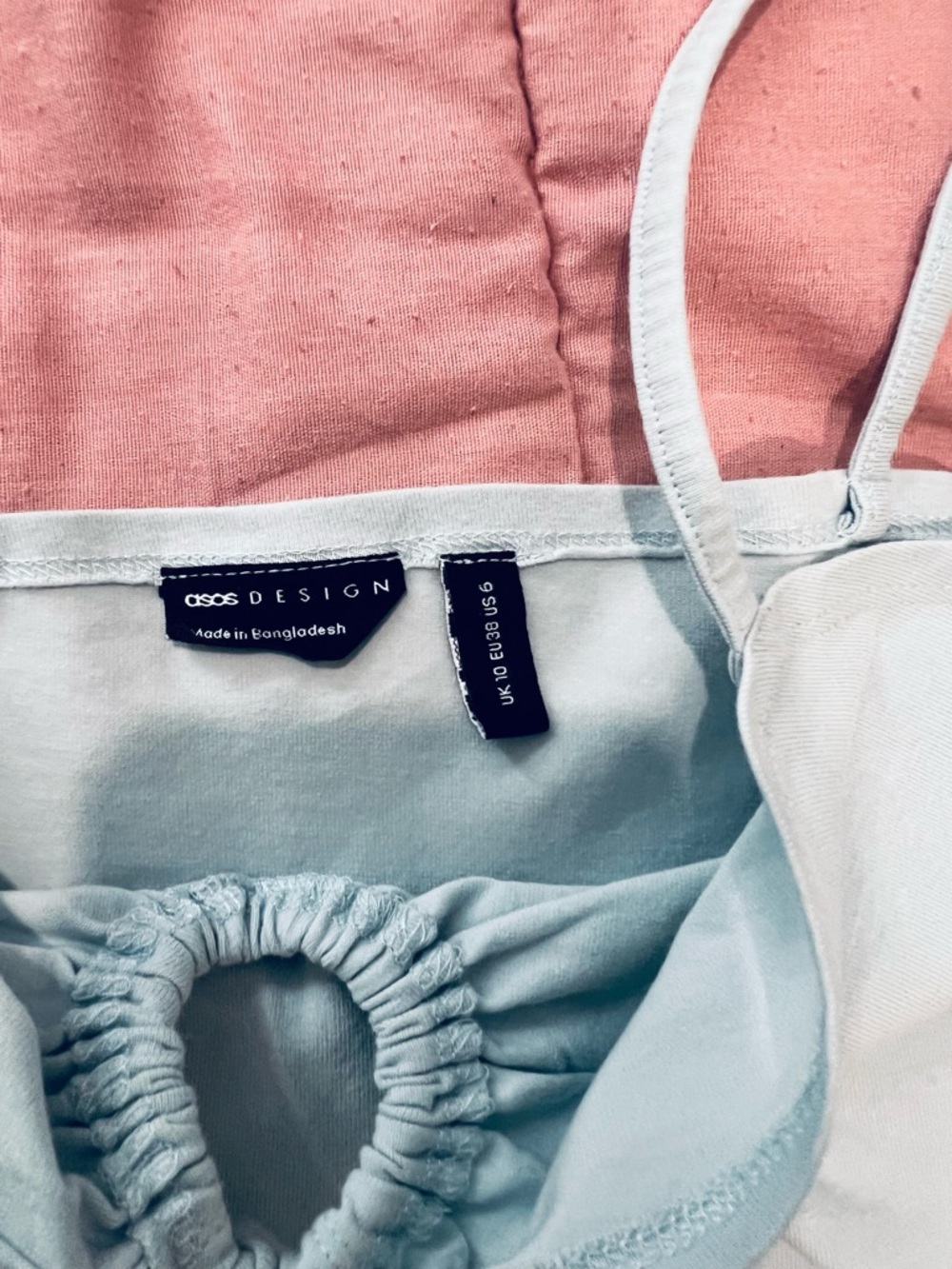ASOS Pale Blue Ruched Keyhole Cami - Picture 3 of 3